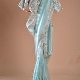 Premium Sky Jimmy Choo Saree