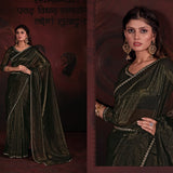 Beautifull Shiny Crush  Silk Saree