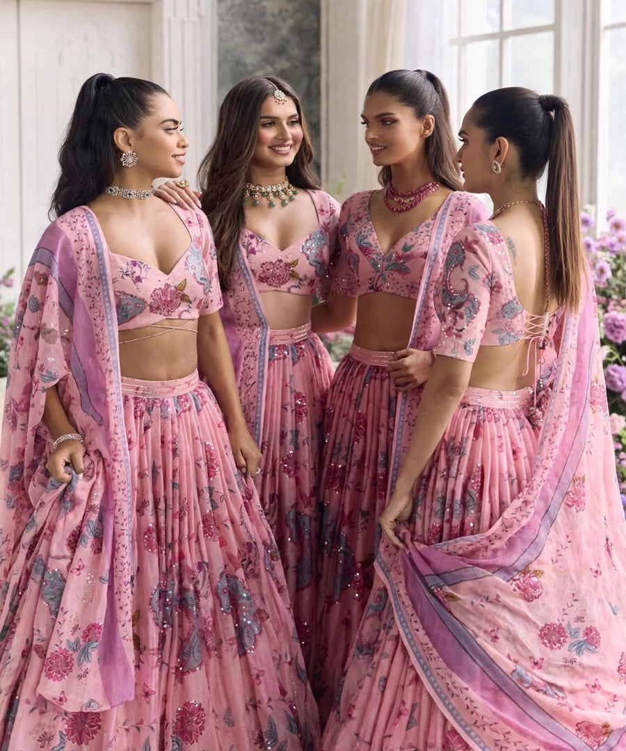 Exceptional Wedding Georgette Lehenga