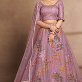 Dashing  flower Organza Lehenga