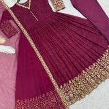 Beautifull Embroidered Georgette Gown