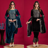 Designer Party Wear Look Top-Dupatta