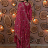 Designer Embroidered Chinon Suit