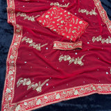 Bollywood Designer Red Partywear Saree