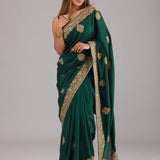 Heavy Vichitra Silk Saree