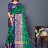 Beautiful zari weaving silk saree