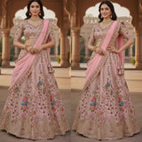 Pink Bridal Embroidered Lehenga