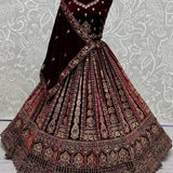 Designer Bridal Velvet Wedding Lehenga