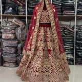 Presention Bridal Wedding Heavy Velvet Lehenga choli