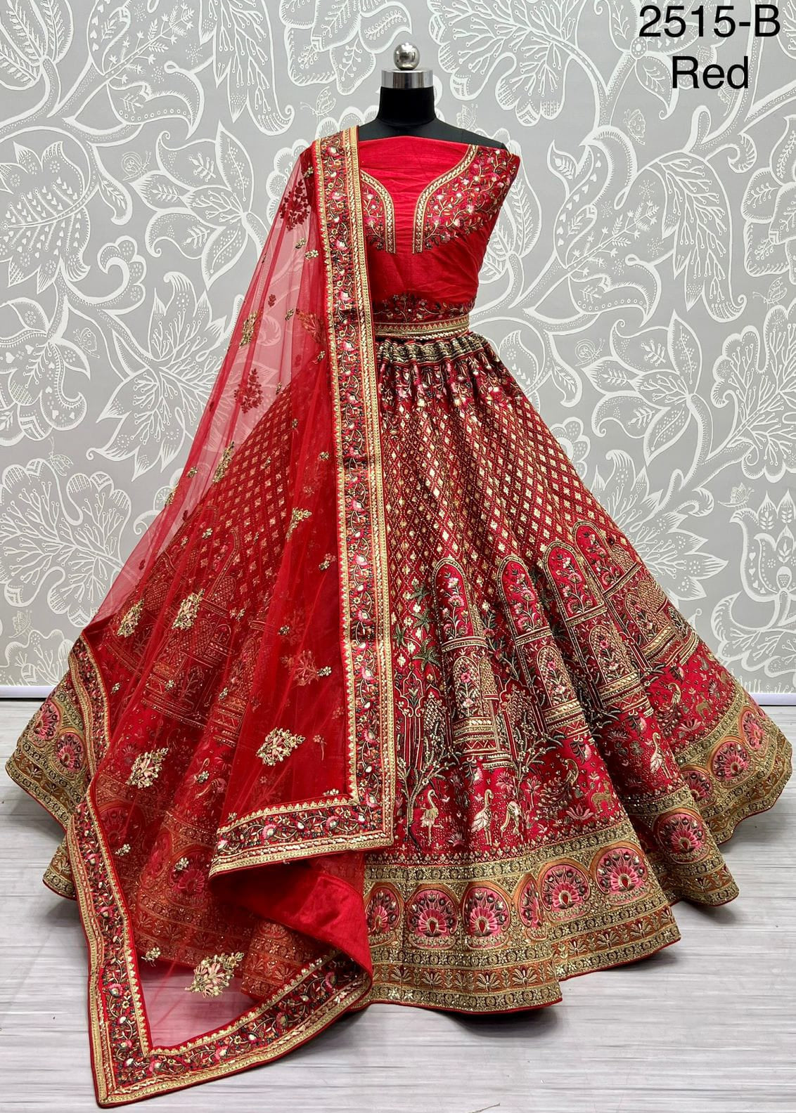 Silk Crafted Heavy Bridal Lahenga