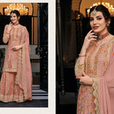 Eba Peach Suit Sharara Collection shagun 1447