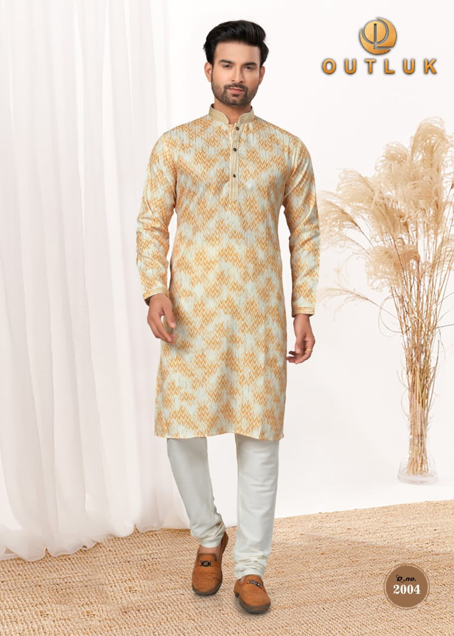 Men's Wedding Art Silk Kurta