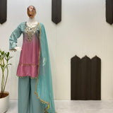 Exclusive Crepe Silk Straight Suit