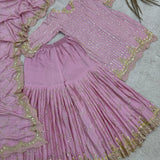 Beautiful Emridered Pink Top Sharara