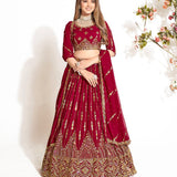 Premium Maroon Georgette Lehenga Choli