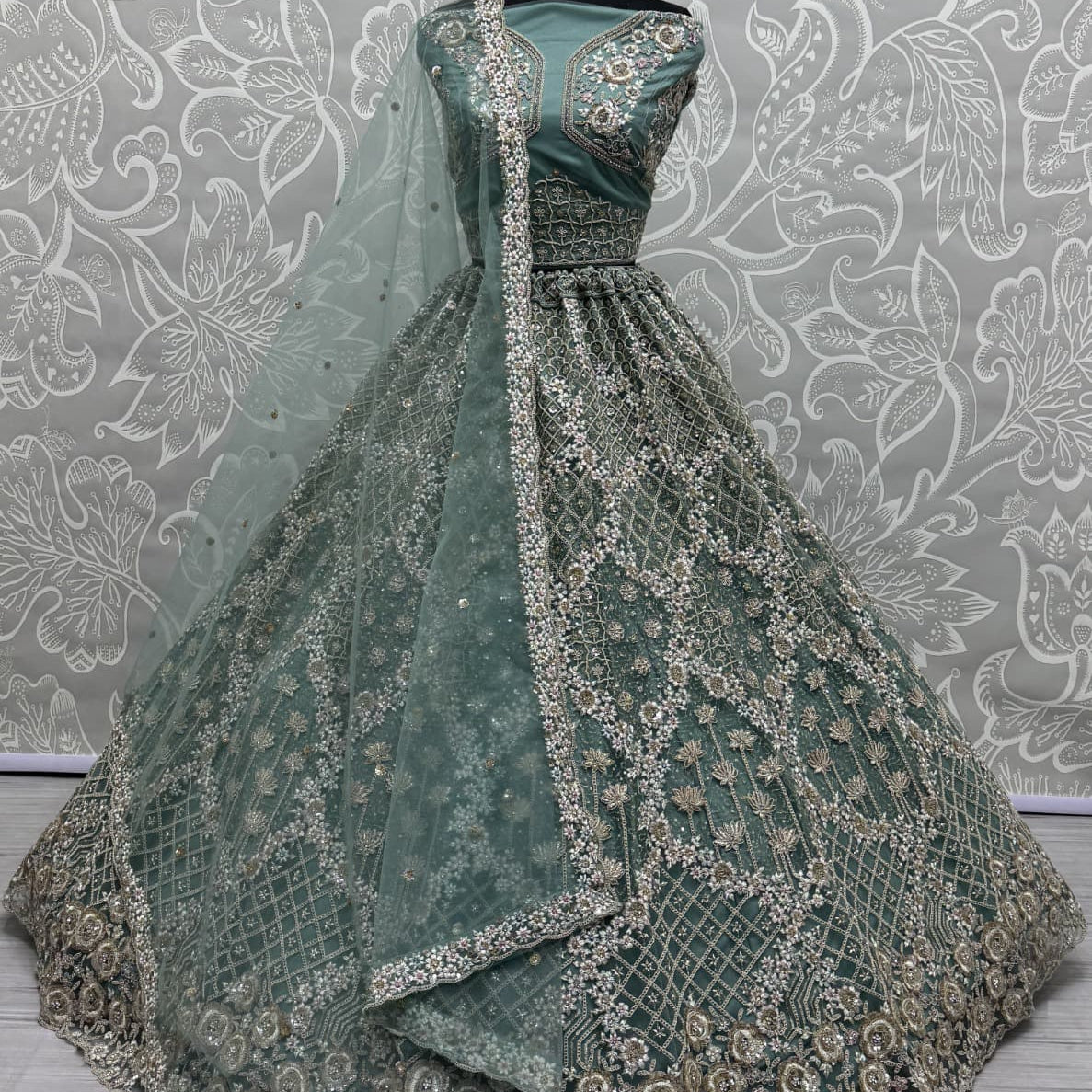 Classy Bridal Net Lehenga Choli