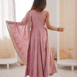Attractive Roman Silk Anarkali Suit