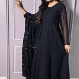 Black Georgette Anarkali Suit Collection