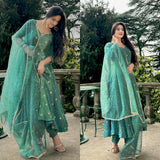 Designer Simmer Silk Anarkali Suit