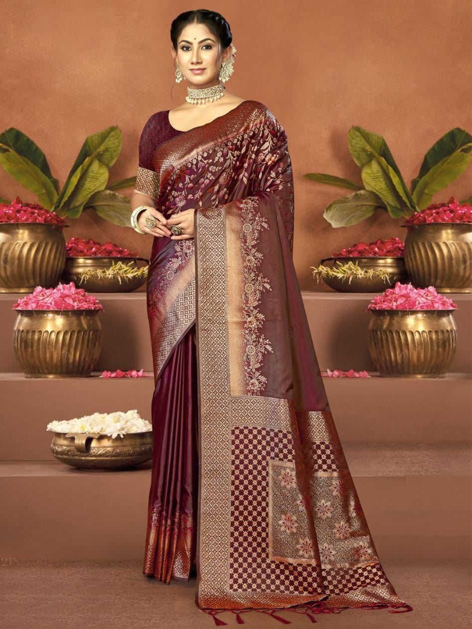 Exlusive Satin Silk Saree Collection