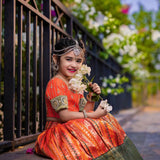 Designer Heavy Pure Kota Silk Kids Lehenga