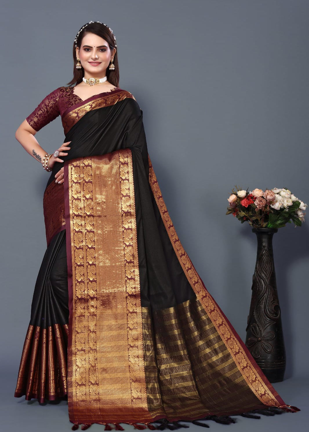 Beautiful kathan silk saree