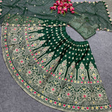 Green Colour Party Wear Silk Lehenga choli