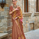 Premium Aqua Finish Silk Saree