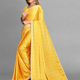 Women Bandhani Satin Saree