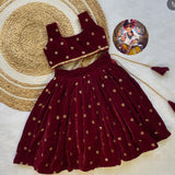 Beautiful Velvet Kids Lehenga