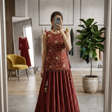 Beautiful Crunchy Silk Kurta Lehenga