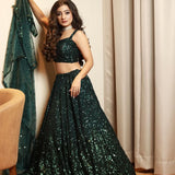 Trending Tapeta Satin Silk Embellished With Beautiful Sequins Work Lehenga