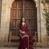Premium Embroidered Straight Suit