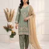 Stunning Embroidered Satin Suit
