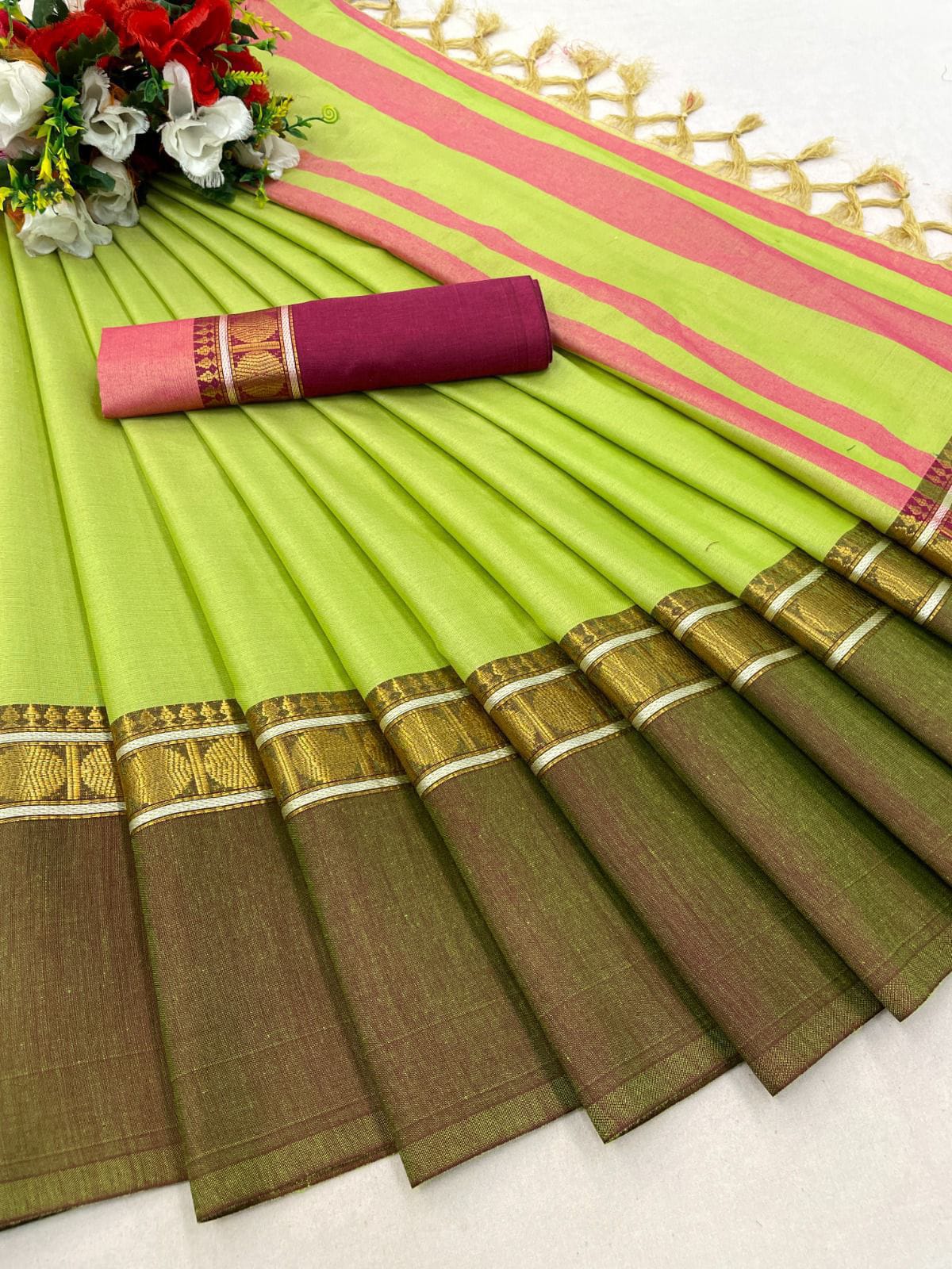 Aura Rich Look Cotton Silk Saree