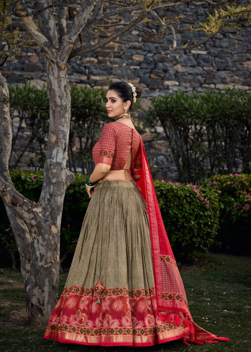 Glamour Tussar Silk Lehenga Choli