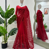 Red Designer Karva Chauth Saree Collection