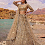 Bridal Golden Embroidered Lehenga