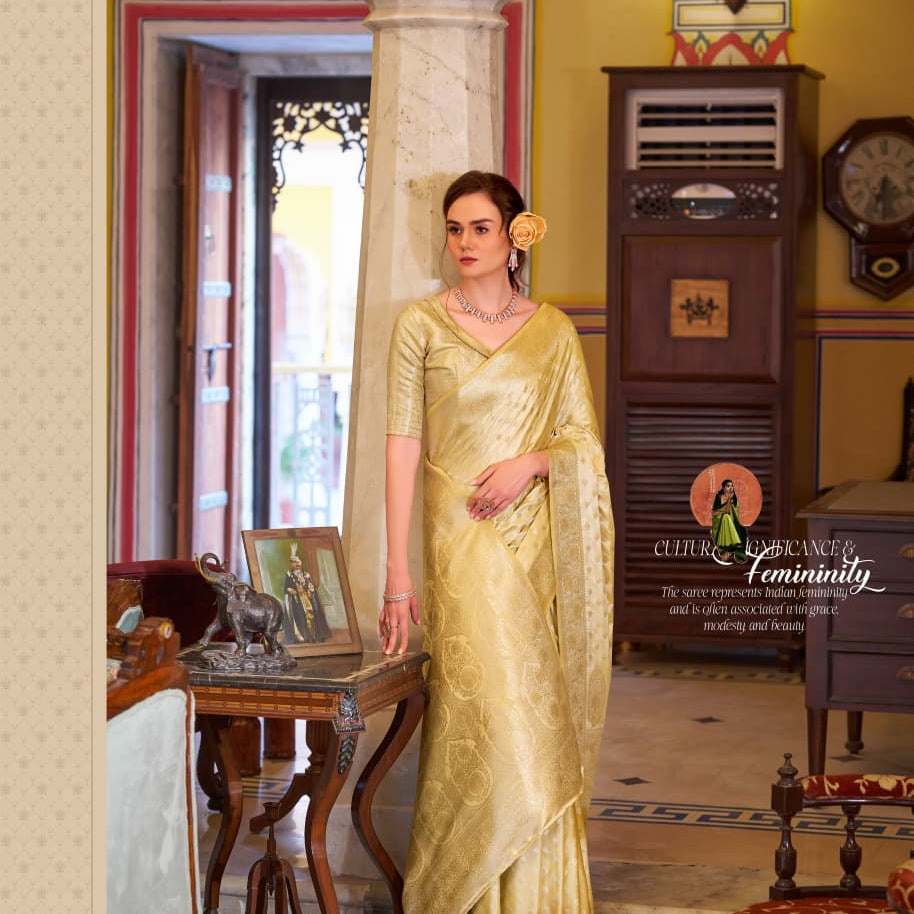 Shella Diamond Banarasi Silk Saree