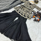 Organza Silk Black Salwar collection