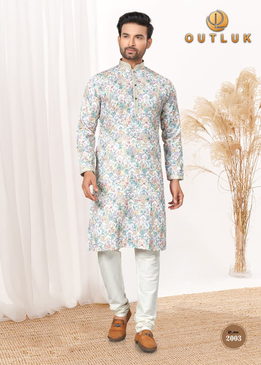 Men's Wedding Art Silk Kurta