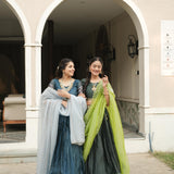 Traditional Shimmer Silk Weaving Lehenga