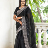 Designer Pure Burbury Silk Saree