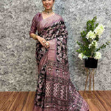 Soft Lenon Floral Printed Saree