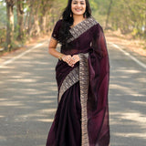 Designer Pure Burbury Silk Saree