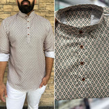 Men Printed Short Kurta Collection