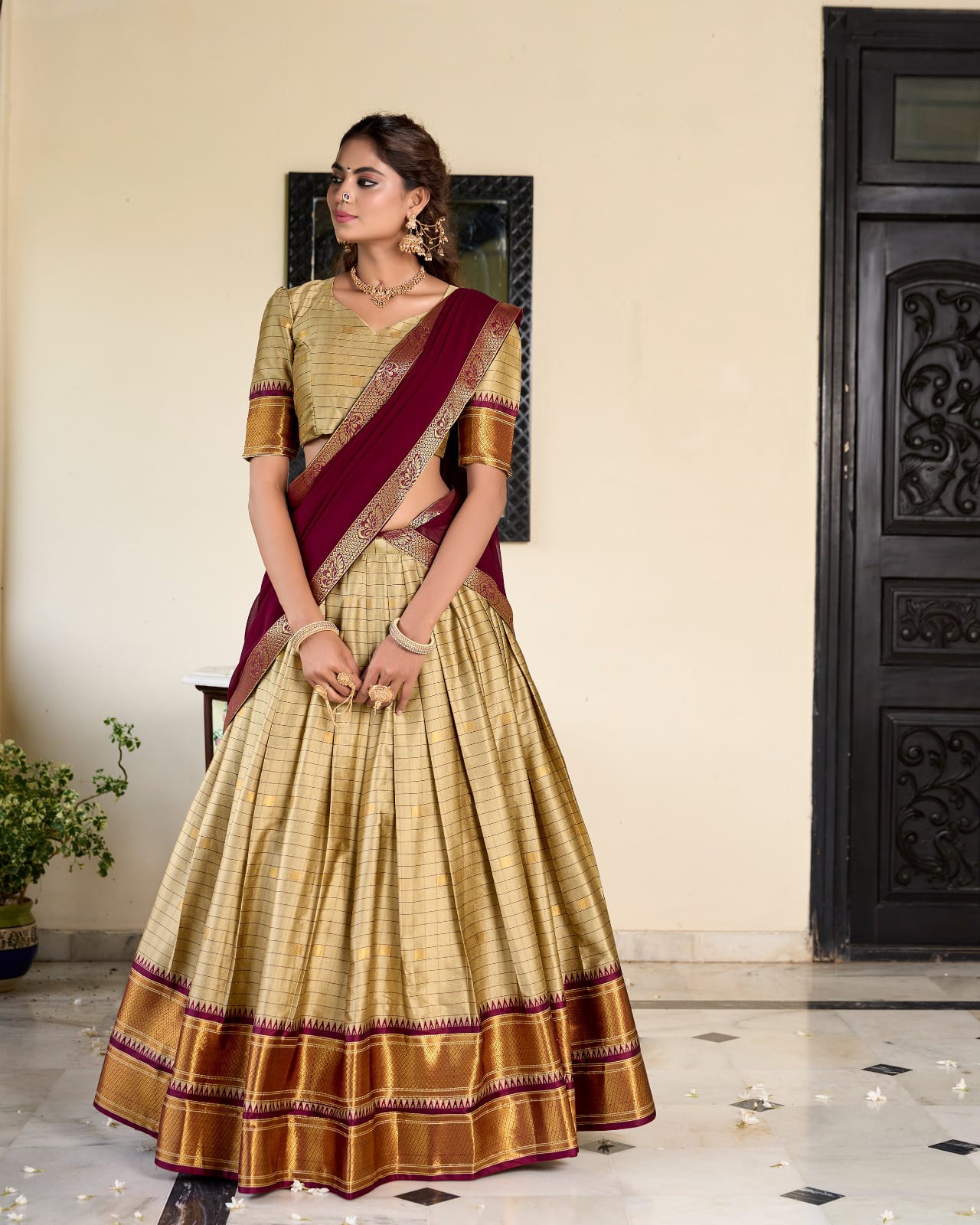 Akshara Paithani Cotton Silk Lehenga