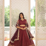 Enchanting Viscose Jacquard Lehenga