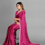 Women Bandhani Satin Saree