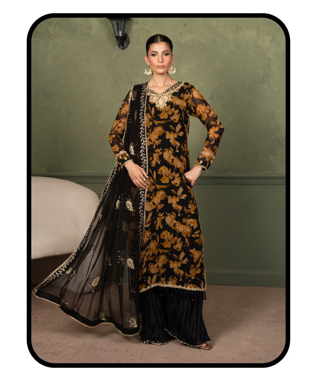 Classic Georgette Top Plazzo Set